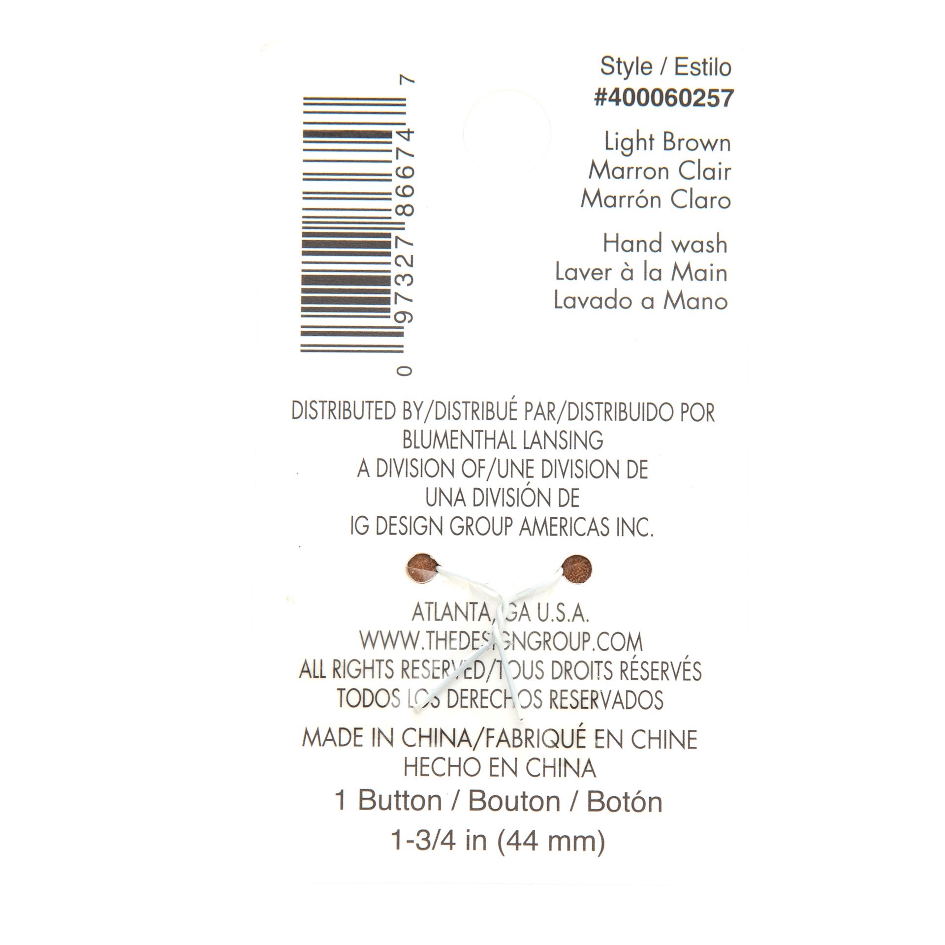 slide 2 of 3, Blumenthal Lansing Organic Elements 1 3/4" Oval Light Brown Wood Button, 1 3/4 in