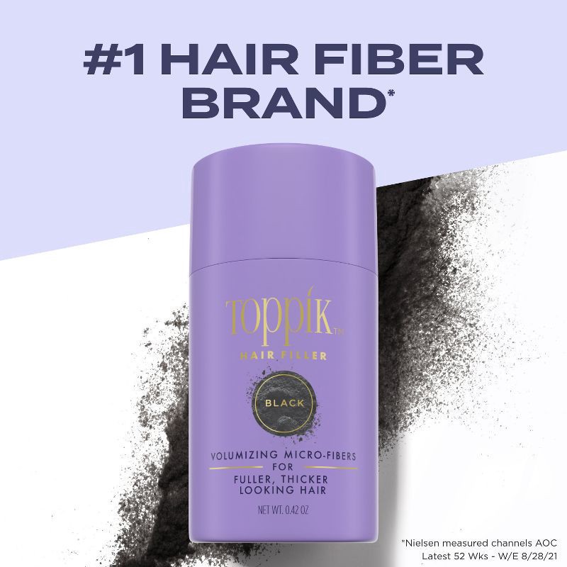 slide 5 of 10, Toppik Hair Filler , Black, 12G, 0.42 oz