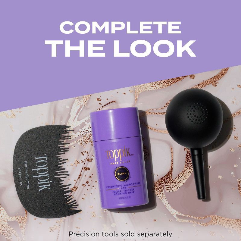 slide 3 of 10, Toppik Hair Filler , Black, 12G, 0.42 oz