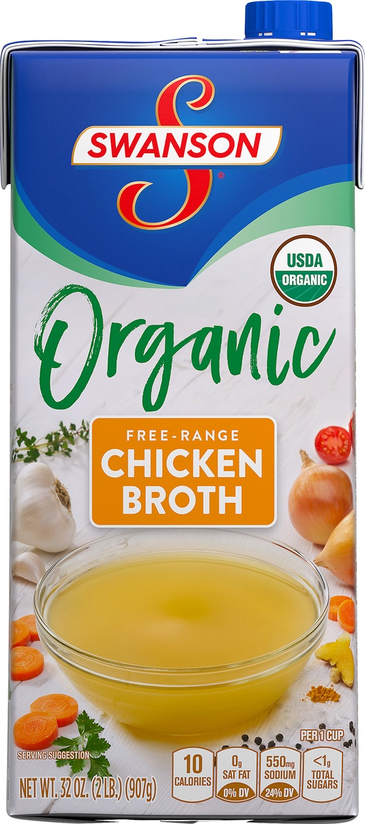 Swanson Organic Free-Range Chicken Broth 32 oz | Shipt