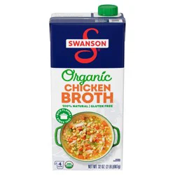 Swanson Organic Chicken Broth, 32 oz Carton