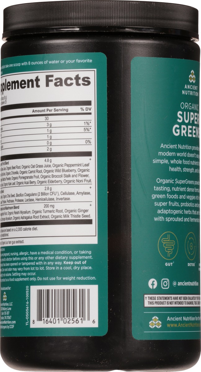 slide 5 of 9, Ancient Nutrition Organic Super Greens, 
