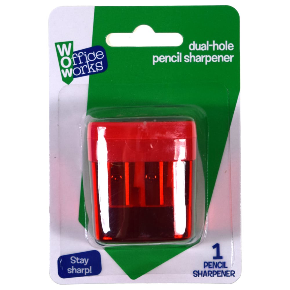slide 2 of 2, Office Works Dual Hole Pencil Sharpener, 1 ct