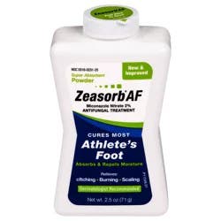 Zeasorb AF Super Absorbent Powder Antifungal Treatment 2.5 oz