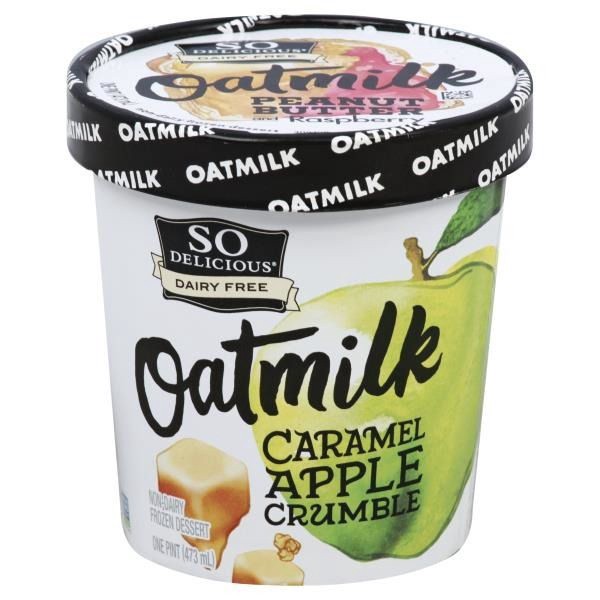 slide 1 of 1, So Delicious Caramel Apple Crumble Oat Milk Non-Dairy Frozen Dessert, 1 pint