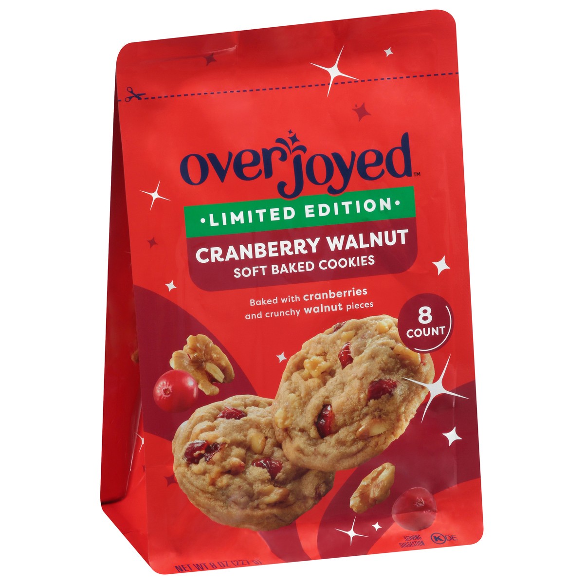 slide 2 of 4, Overjoyed Soft Cranberry Walnut Cookie 8 Oz - 8 OZ, 8 oz