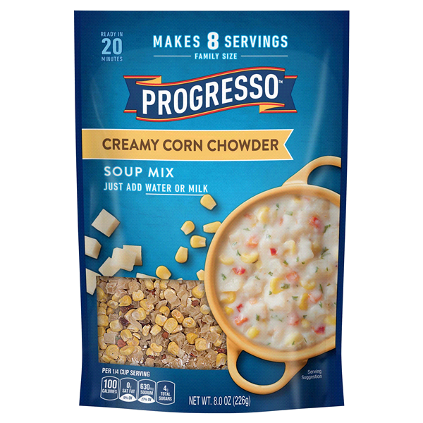 slide 1 of 1, Progresso Soup Mix, Creamy Corn Chowder, Family Size, 8 oz