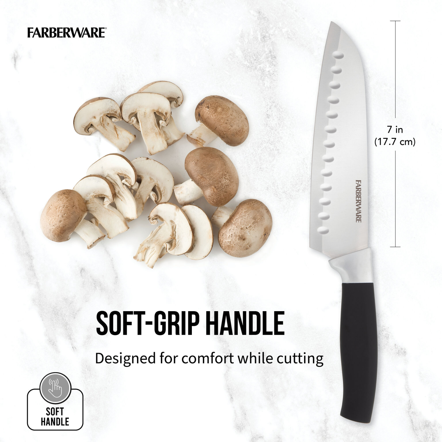 slide 2 of 2, Farberware Display 7In Sntku Knife Ss, 1 ct