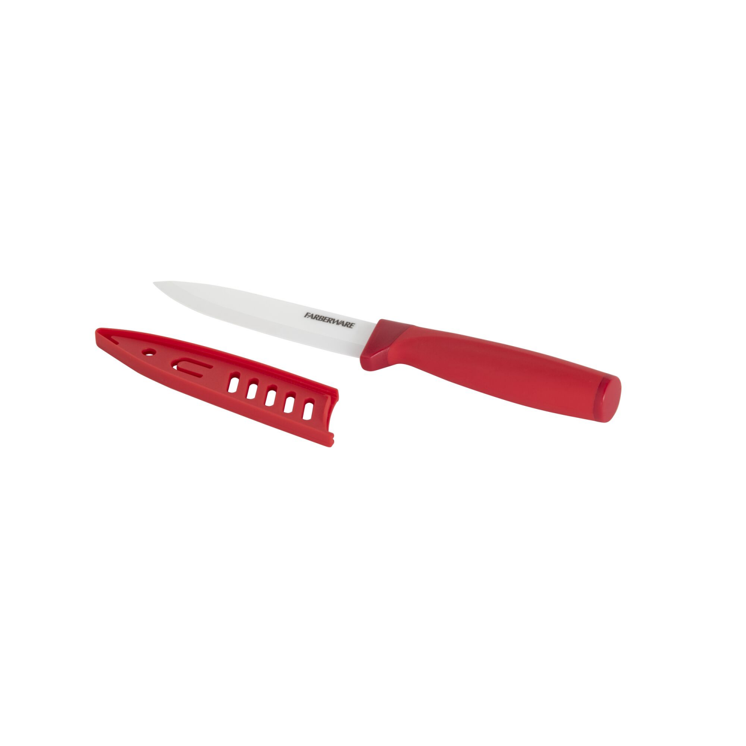 slide 1 of 3, Faberware Colourworks Ceramic Utility Knife, 5", Red, 5 in