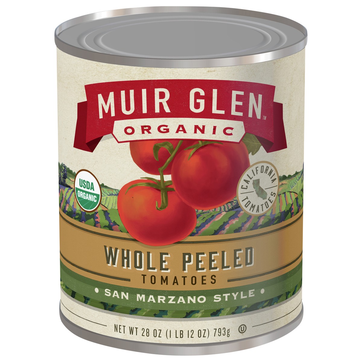 slide 1 of 1, Muir Glen Whole Peeled Tomatoes, San Marzano Style, 28 oz., 28 oz