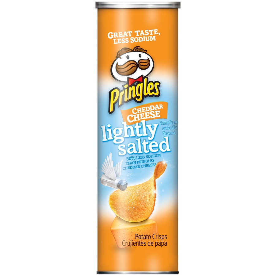 slide 1 of 2, Pringles Cheddar Cheese Lightly Salted Potato Crisps, 5.95 oz