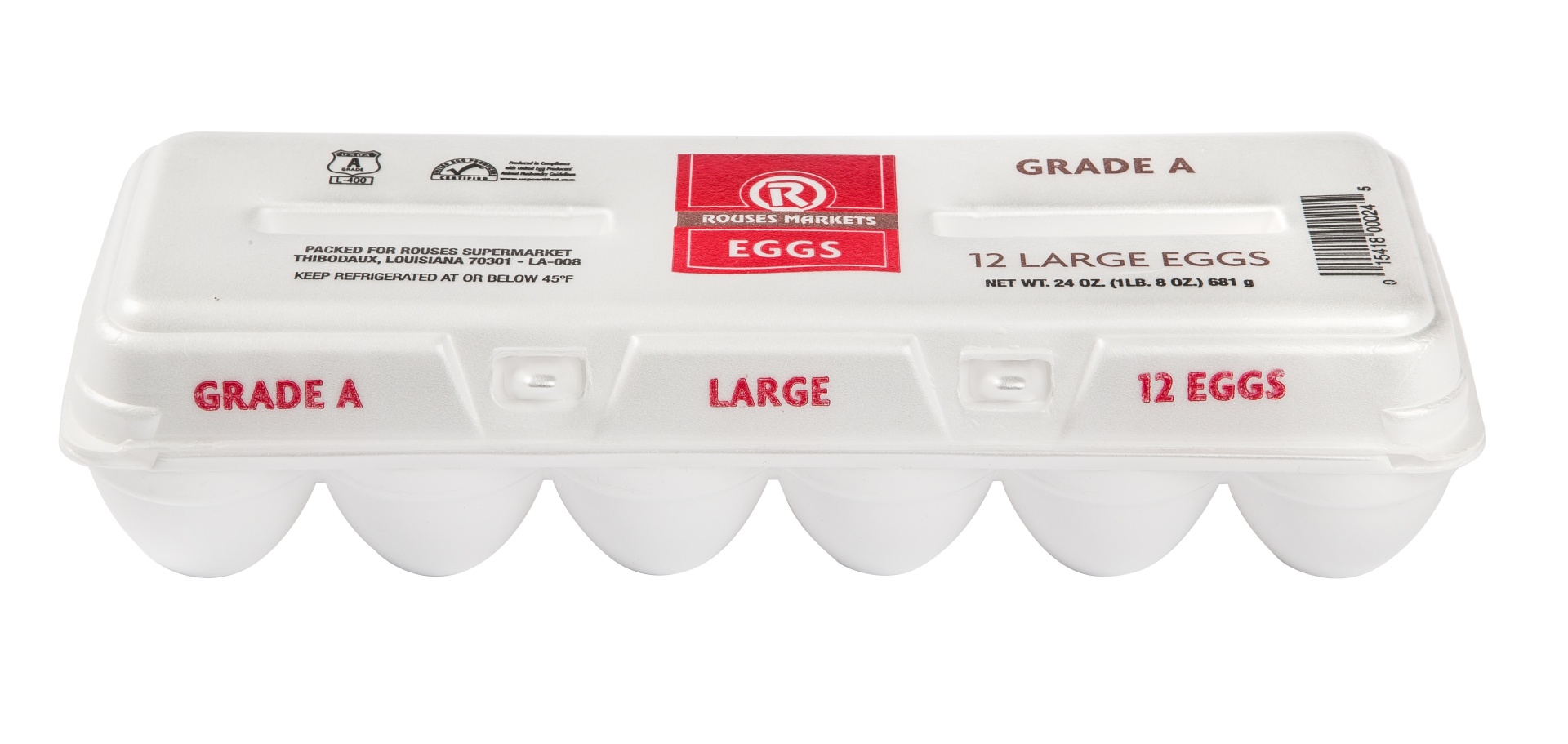 slide 1 of 1, Rouses Large Eggs, 12 ct