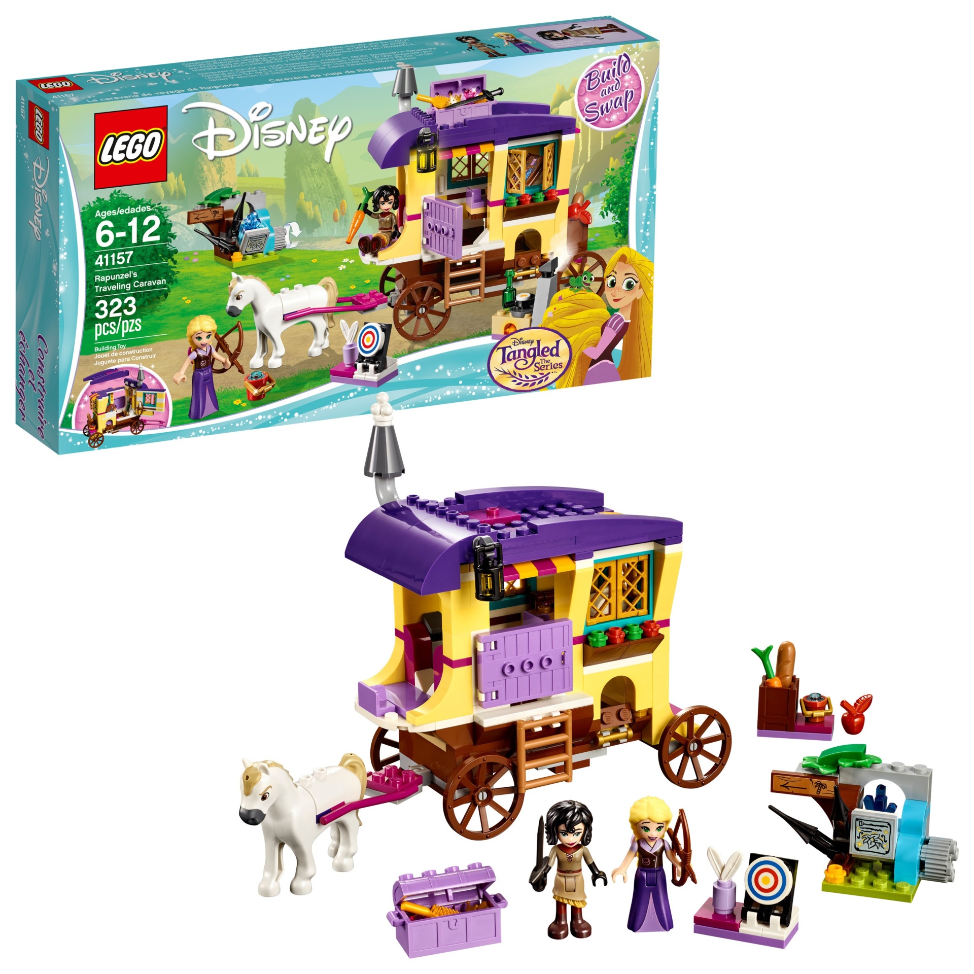 slide 1 of 8, LEGO Disney Princess Rapunzel's Traveling Caravan 41157, 1 ct