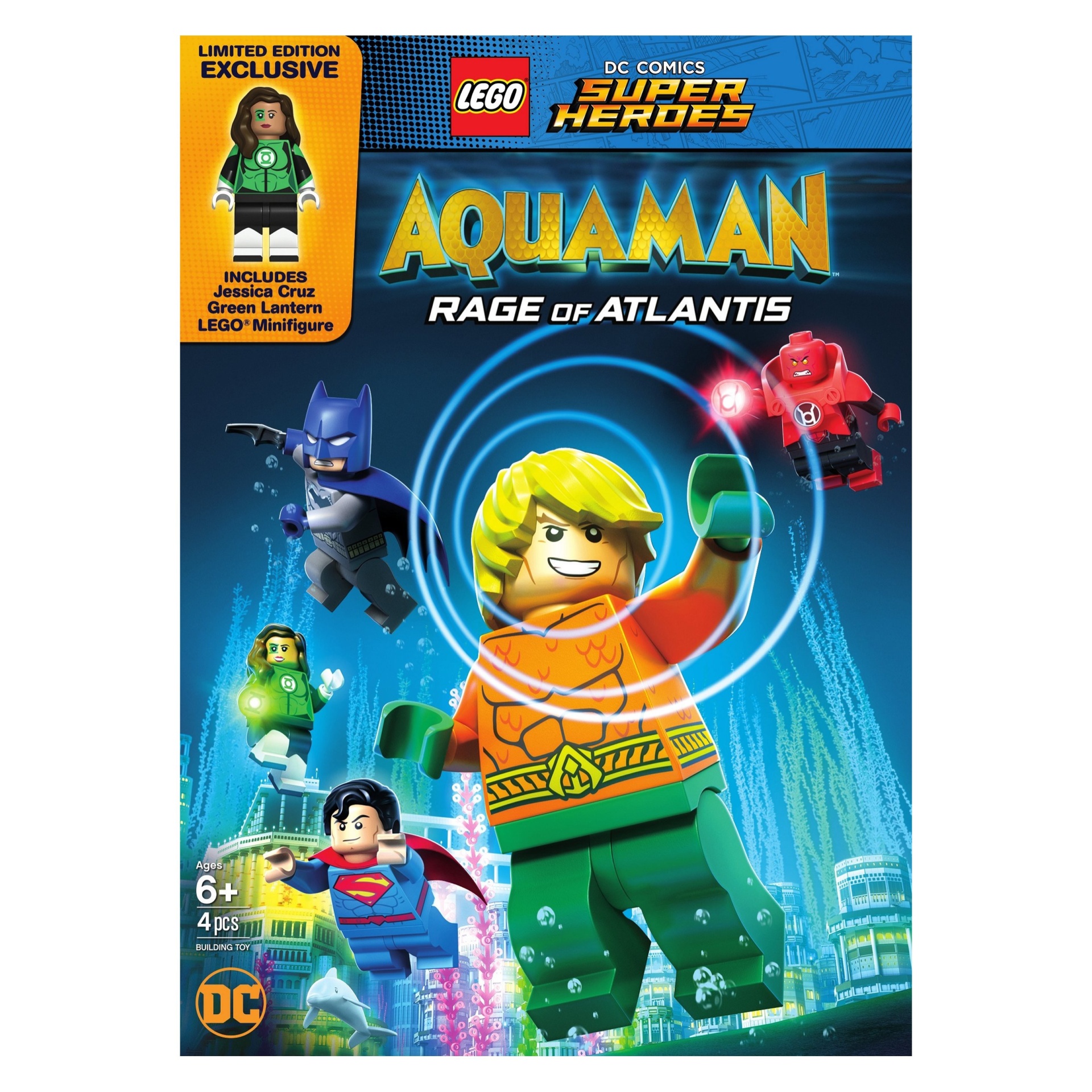 slide 1 of 3, Warner Lego DC Super Heroes: Aquaman: Rage Of Atlantis (DVD), 1 ct