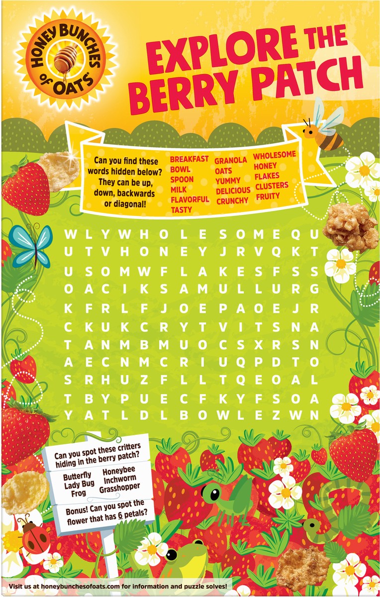slide 2 of 12, Honey Bunches of Oats Family Size Strawberries Cereal 16.5 oz, 16.5 oz