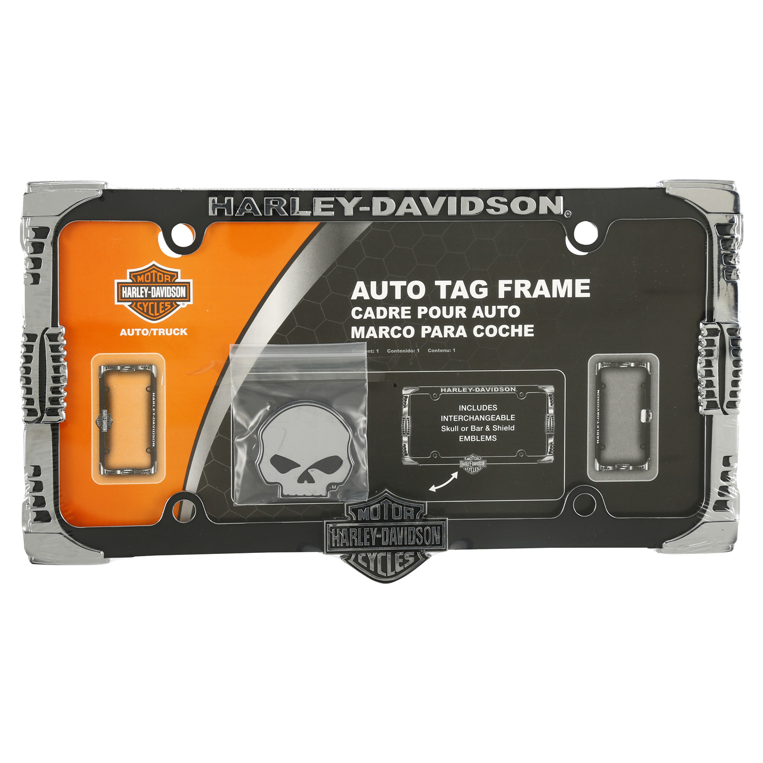 slide 1 of 2, CHROMA Harley Davidson Badge & Willie G 2 in 1 Frame, 1 ct