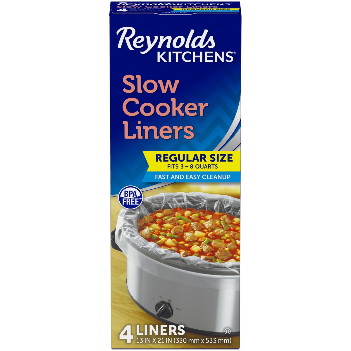slide 1 of 6, Reynolds Slow Cooker Liners, 4 ct