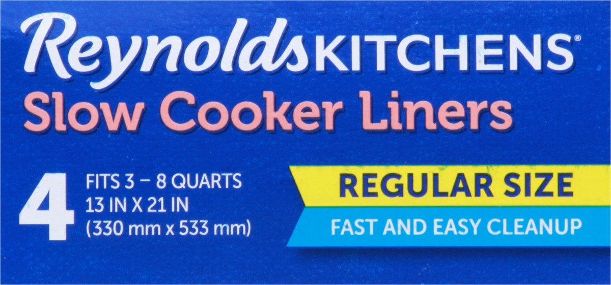 slide 8 of 9, Reynolds Kitchens Fits 3-8 Quarts Slow Cooker Liner Regular Size 4 ea, 4 ct
