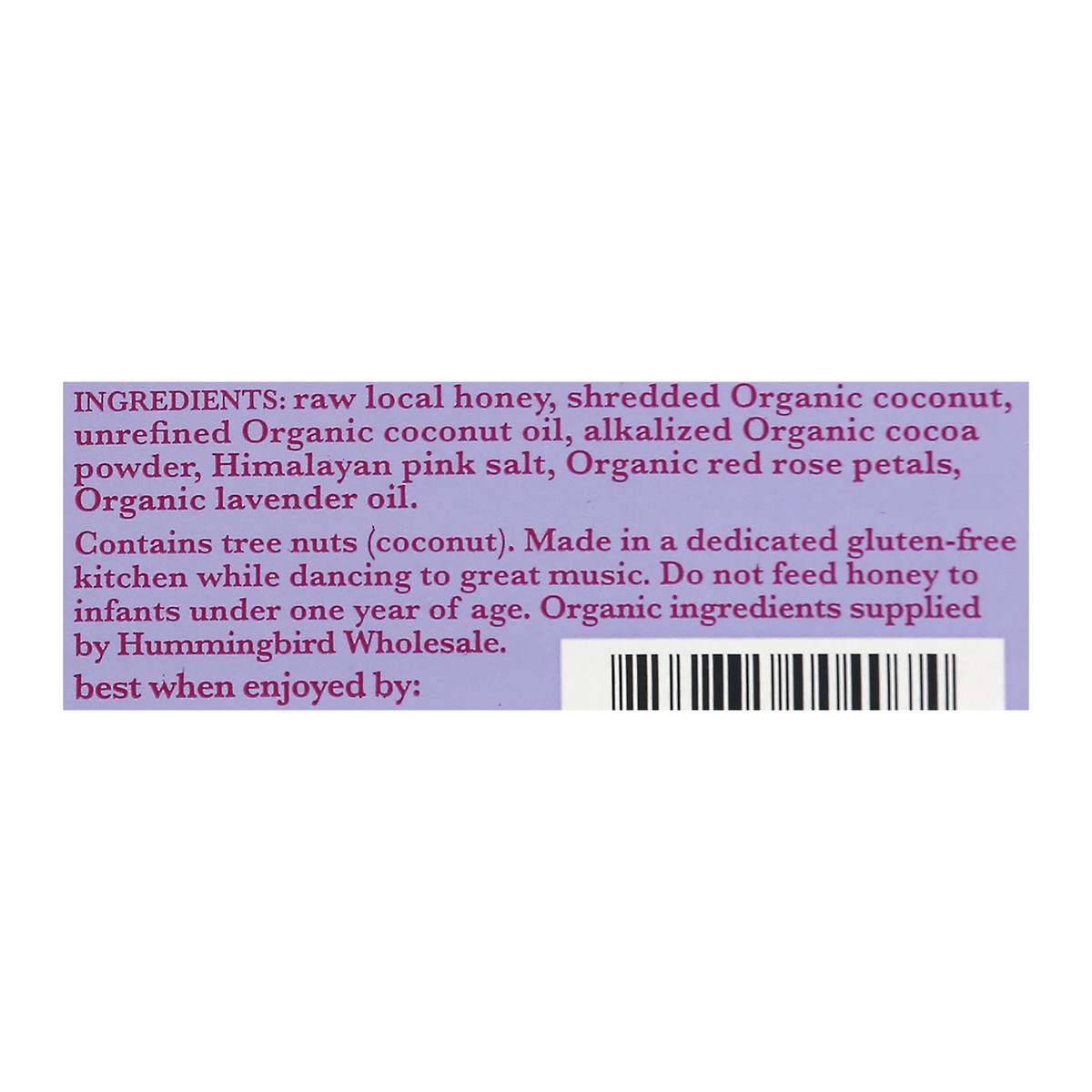 Honey Mamas Cocoa Truffle Bar, Lavender Rose - 2.5 oz