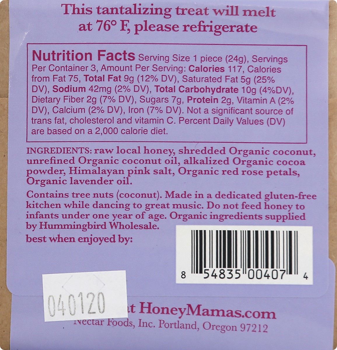 Honey Mama's Cocoa Truffle Bars - - Organic Costco Moms