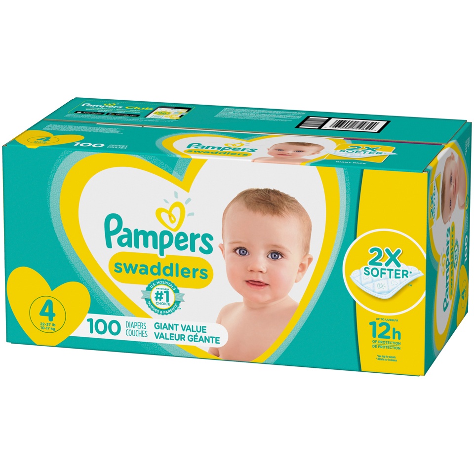 Pampers Swaddlers Diapers Size 4 - 22 ct