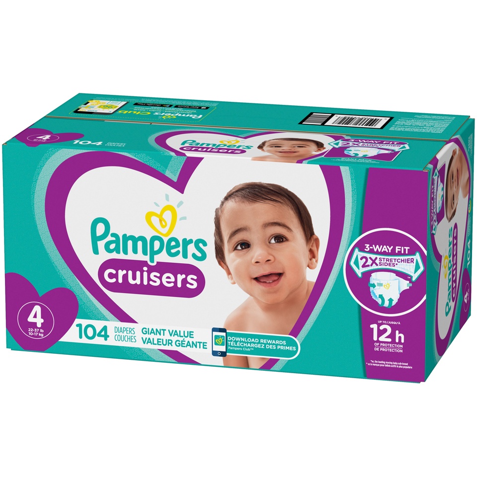 slide 3 of 3, Pampers Cruisers Diapers 104 ea, 104 ct