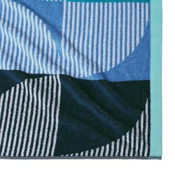 Sol Borne Beach Towel, 36 In X 72 In, Modern Blues