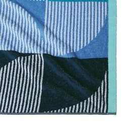 Sol Borne Beach Towel, 36 In X 72 In, Modern Blues