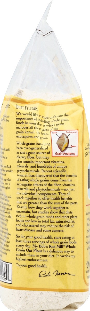 slide 3 of 5, Bob's Red Mill Whole Grain Oat Flour, 22 oz