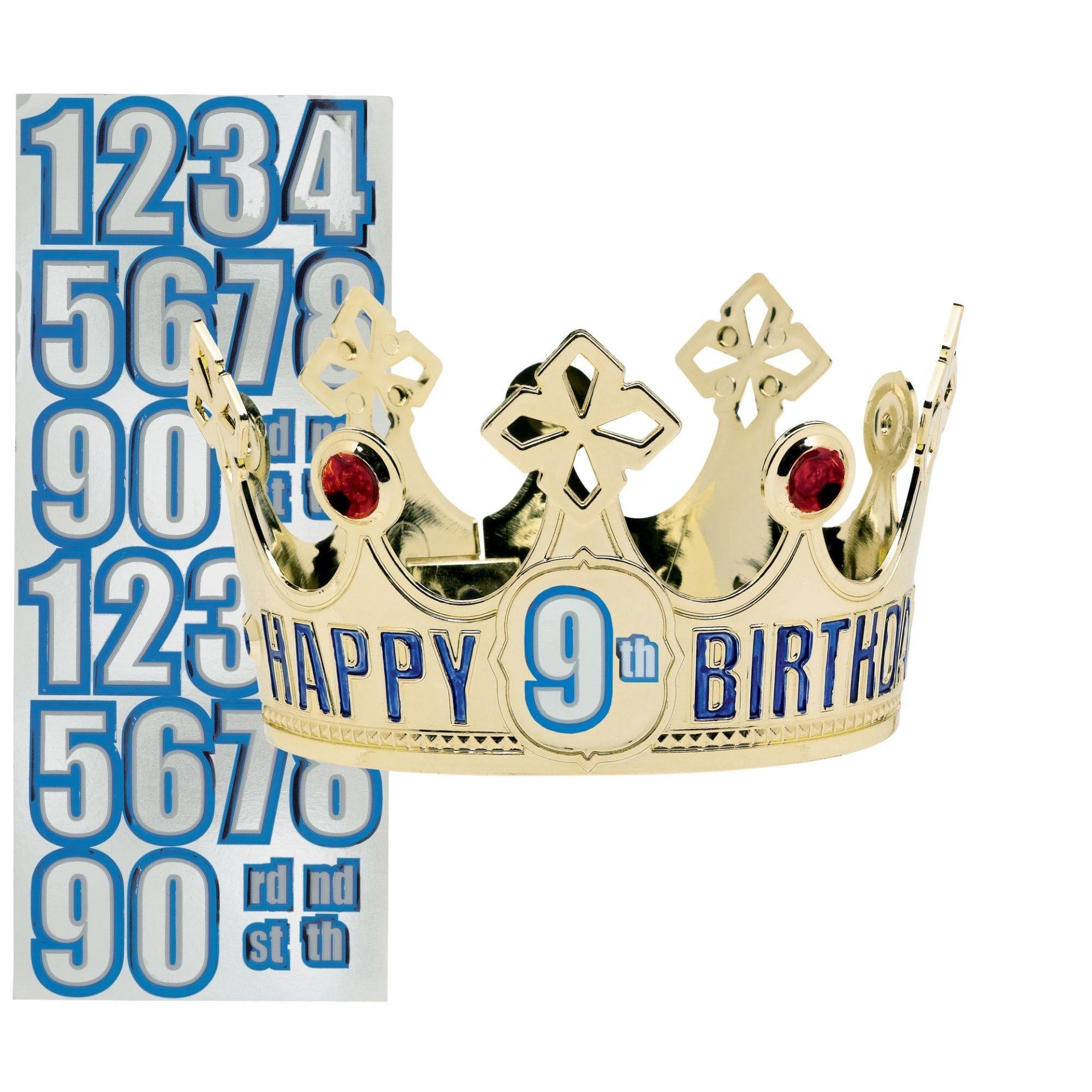 slide 1 of 1, Party City Child Personalized Gold Happy Birthday Crown Kit, 1 ct