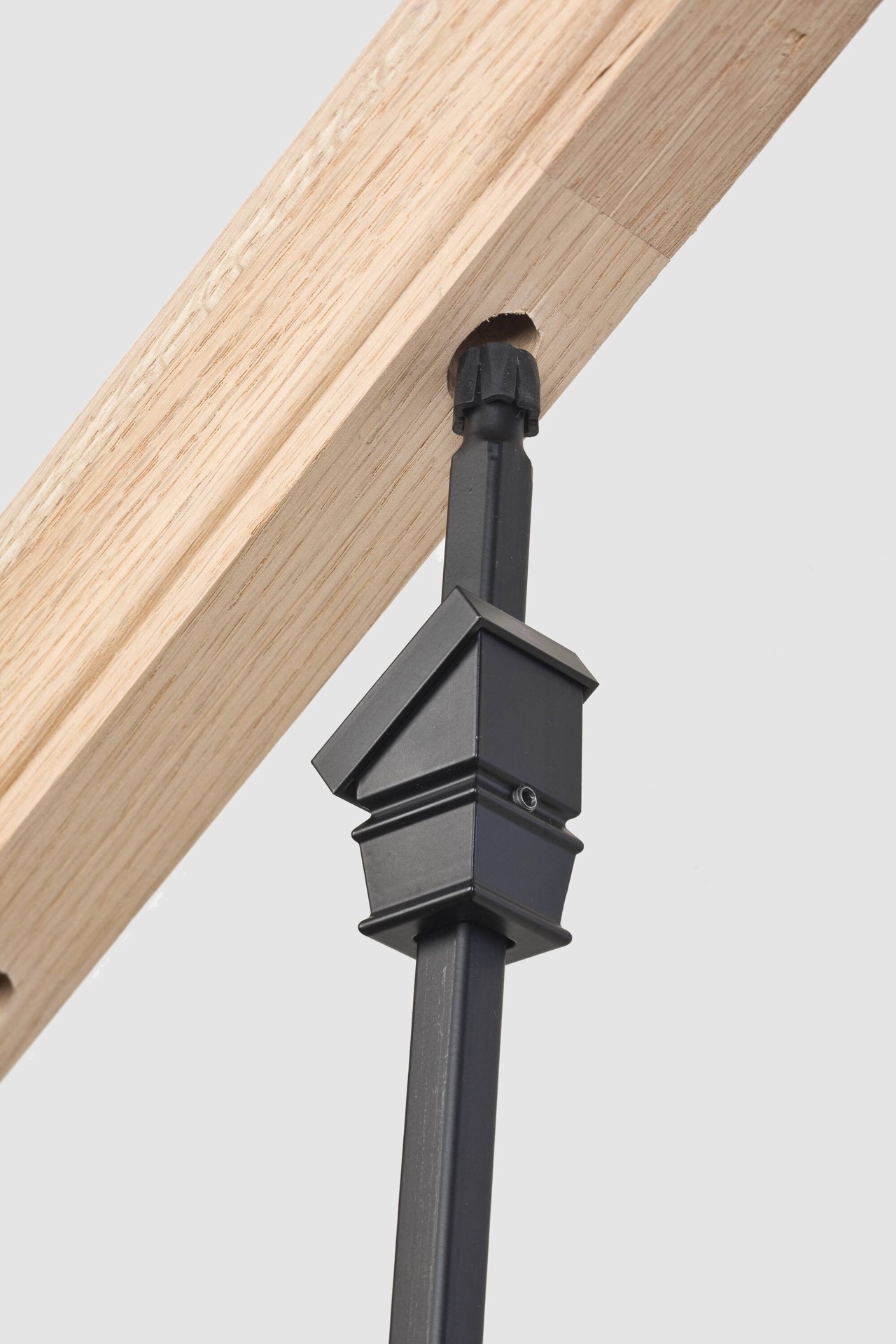 slide 2 of 6, Crown Heritage 1-in x 1.25-in Flat black Aluminum Angled Stair Baluster Shoe 2 -Pack, 1 ct