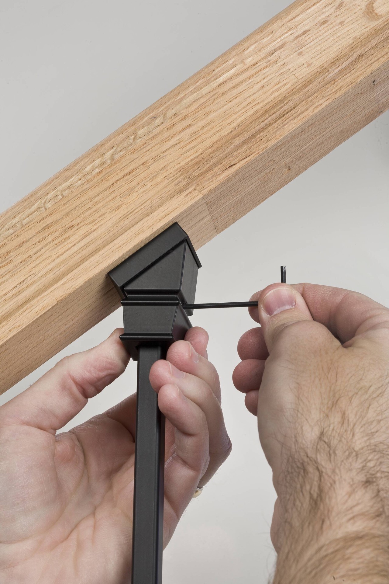 slide 3 of 6, Crown Heritage 1-in x 1.25-in Flat black Aluminum Angled Stair Baluster Shoe 2 -Pack, 1 ct