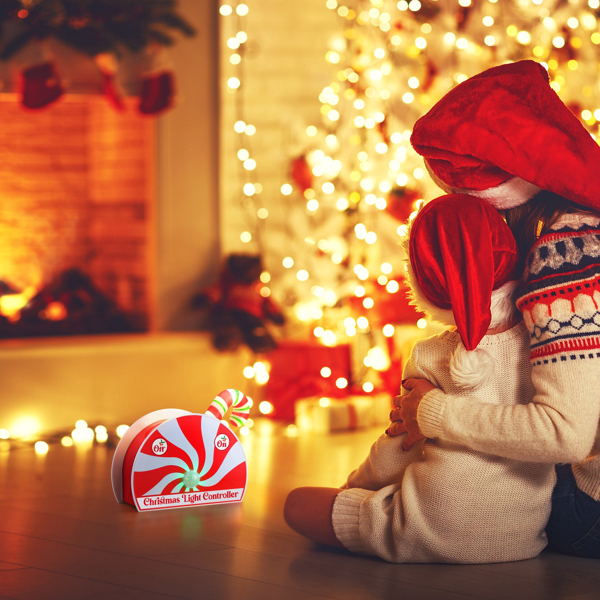 slide 2 of 7, Mr. Christmas Peppermint & Candy Cane Light Controller, 8.5 in x 3.5 in x x 6.25 in