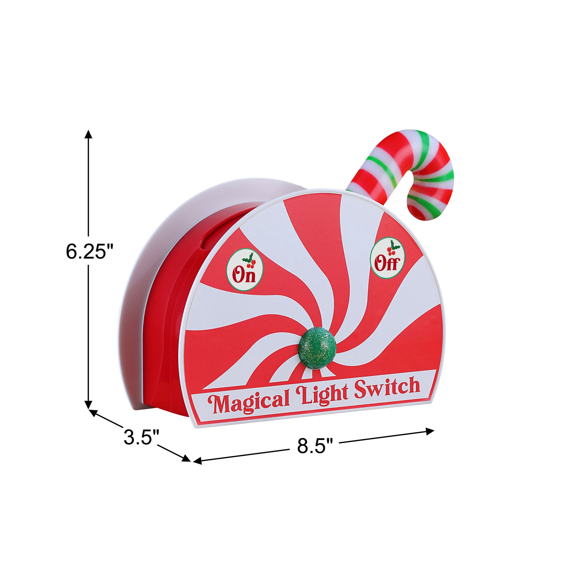 slide 5 of 7, Mr. Christmas Peppermint & Candy Cane Light Controller, 8.5 in x 3.5 in x x 6.25 in