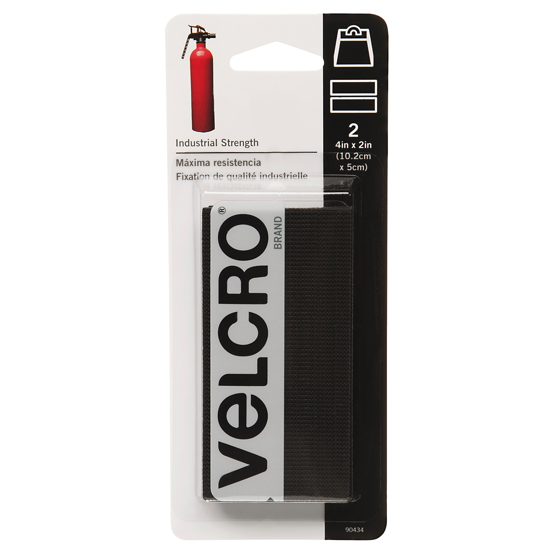 slide 1 of 1, VELCRO Brand Velcro Industrial Strength Tape - Black, 2 ct