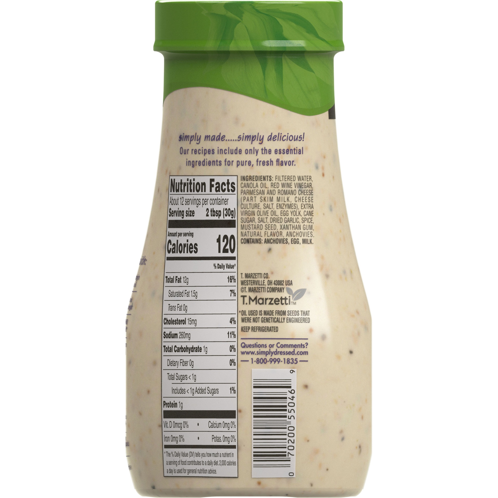 slide 6 of 8, Marzetti Simply Ceasar Dressing, 12 oz