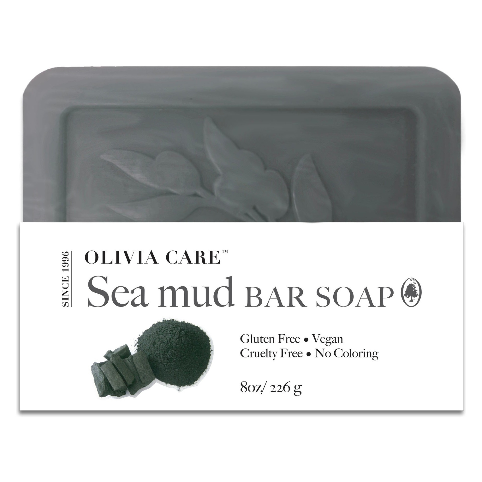 slide 1 of 1, Olivia Care Sea Mud Bar Soap, 8 oz