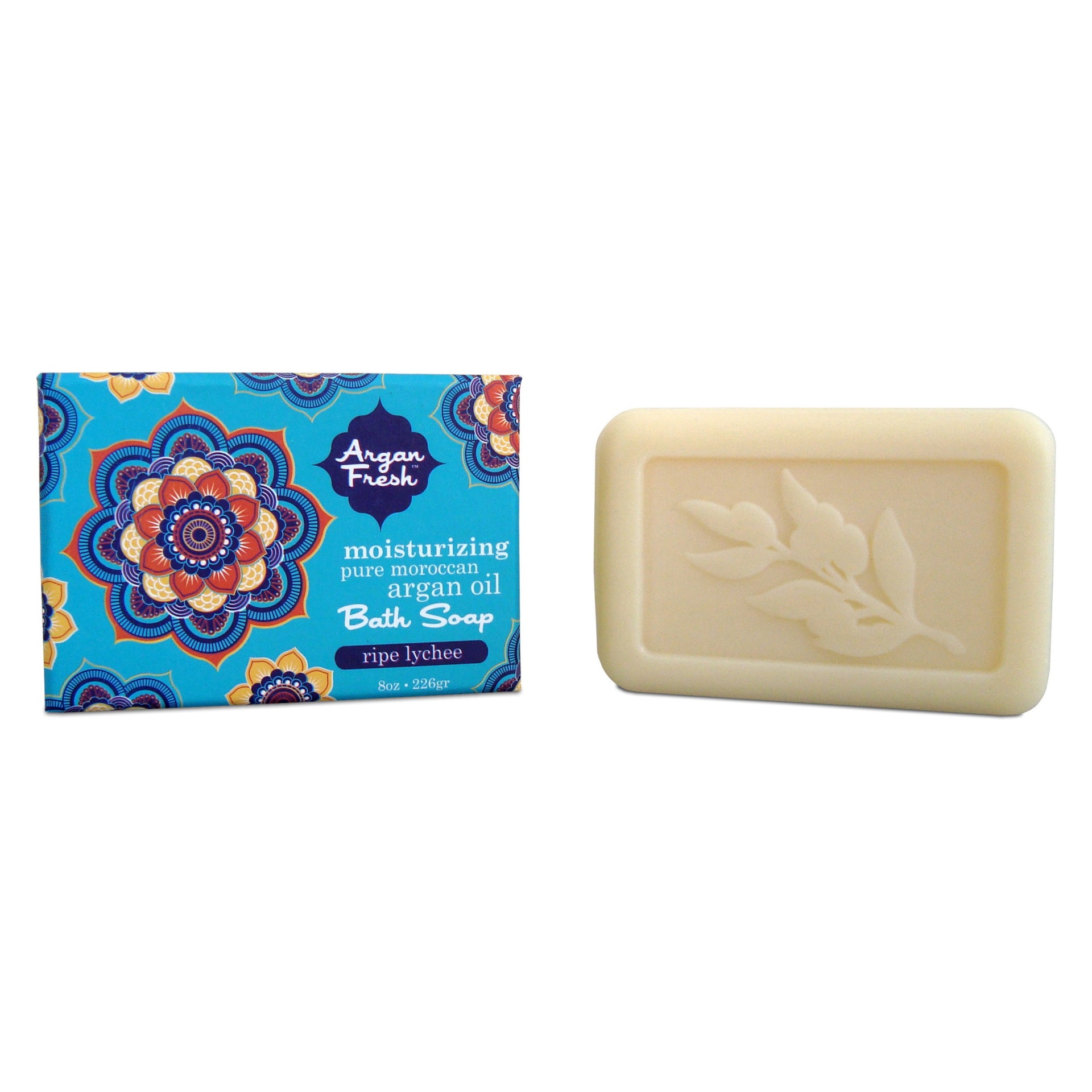 slide 1 of 1, Olivia Care Argan Fresh Ripe Lychee Bar Soap, 8 oz