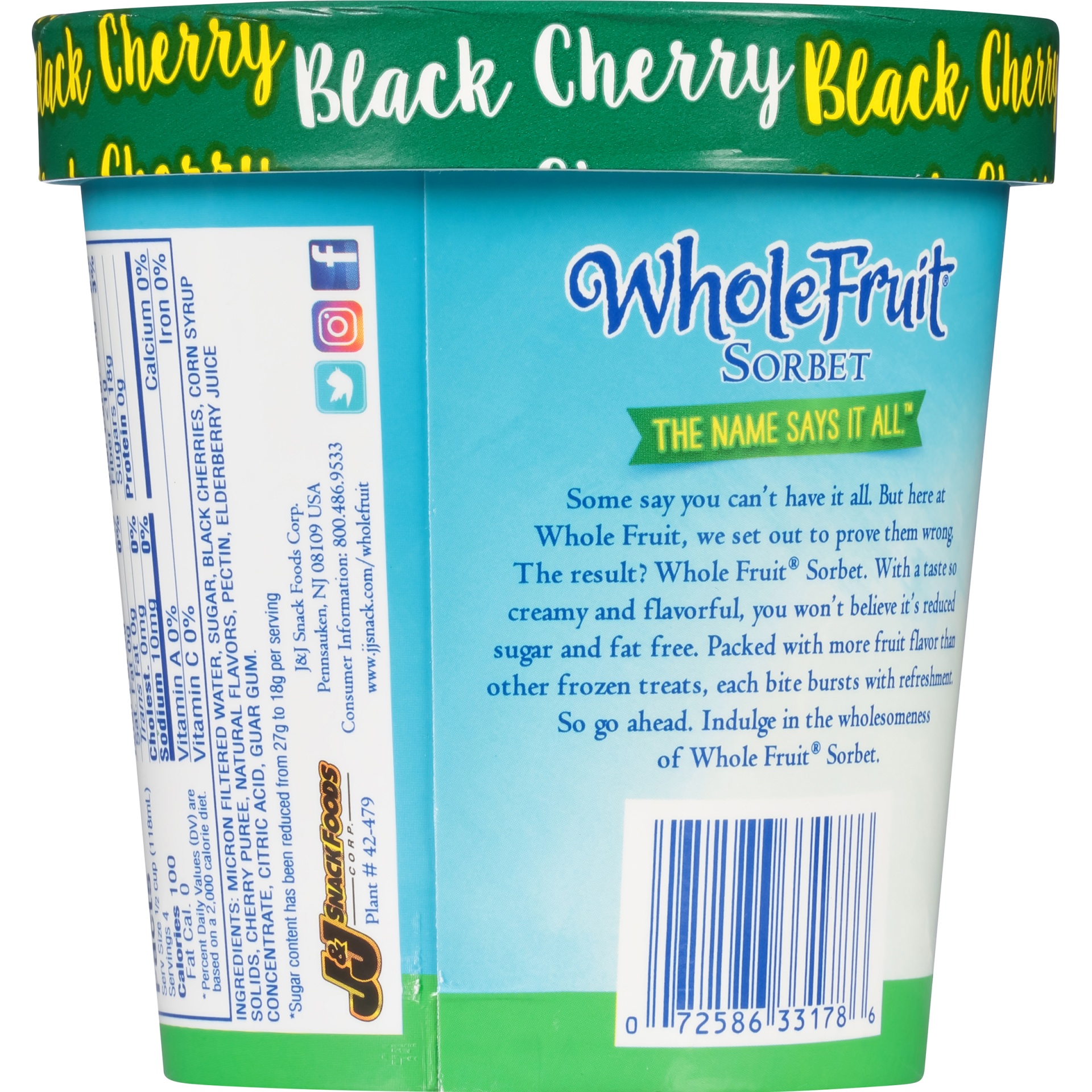 slide 4 of 6, Whole Fruit Black Cherry Sorbet, 16 fl oz