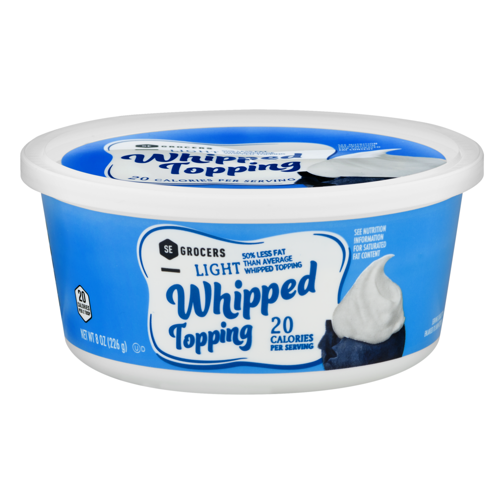 slide 1 of 1, SE Grocers Lite Whipped Topping, 8 oz