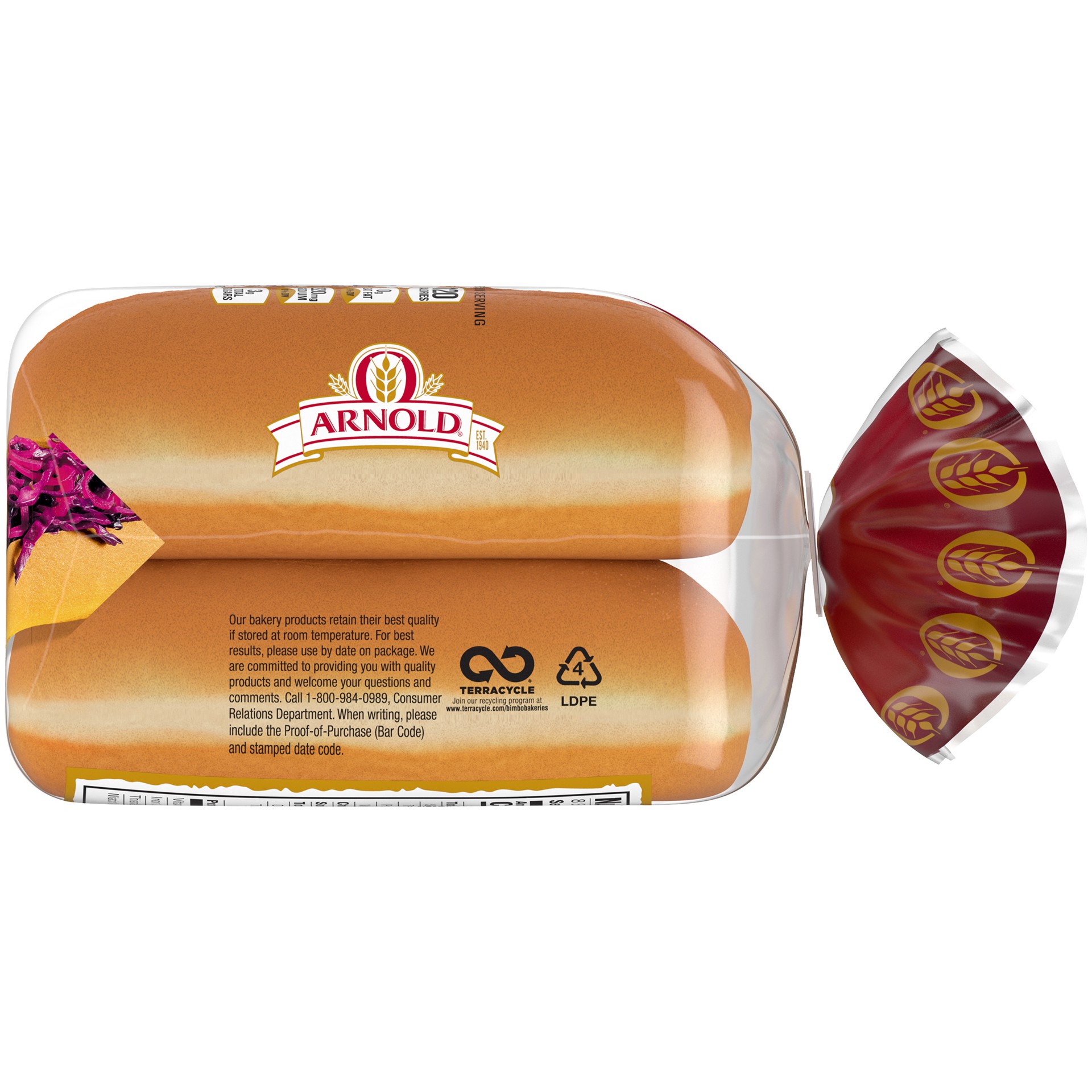 slide 2 of 5, Arnold Select Top Sliced Hotdog Buns 8 Ct, 12 oz