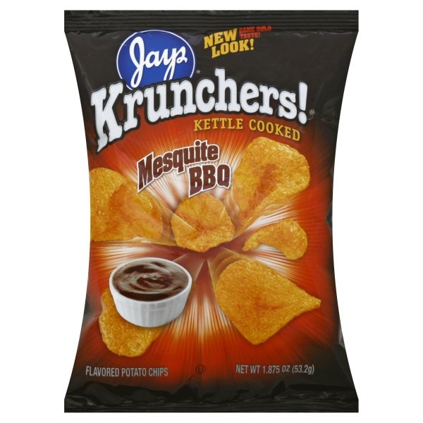 slide 1 of 1, Kruncher's Kettle Cooked Mesquite Bar-B-Que Potato Chips, 1.87 oz