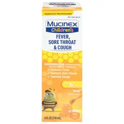 Mucinex Ages 6+ Years Honey Fever, Sore Throat & Cough 3 fl oz