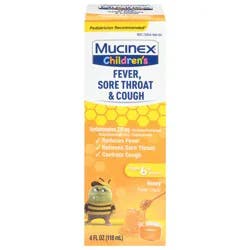 Mucinex Ages 6+ Years Honey Fever, Sore Throat & Cough 3 fl oz