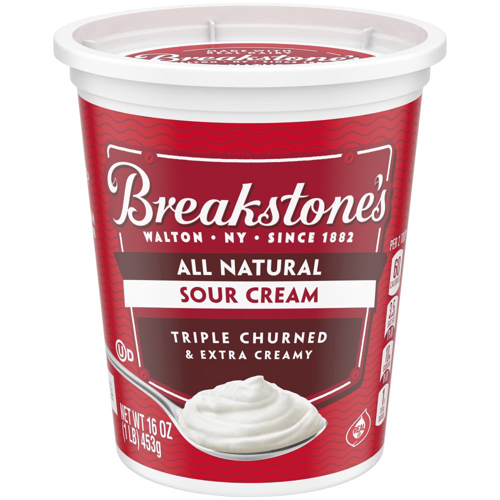 slide 1 of 8, Breakstone's All Natural Sour Cream, 8 oz
