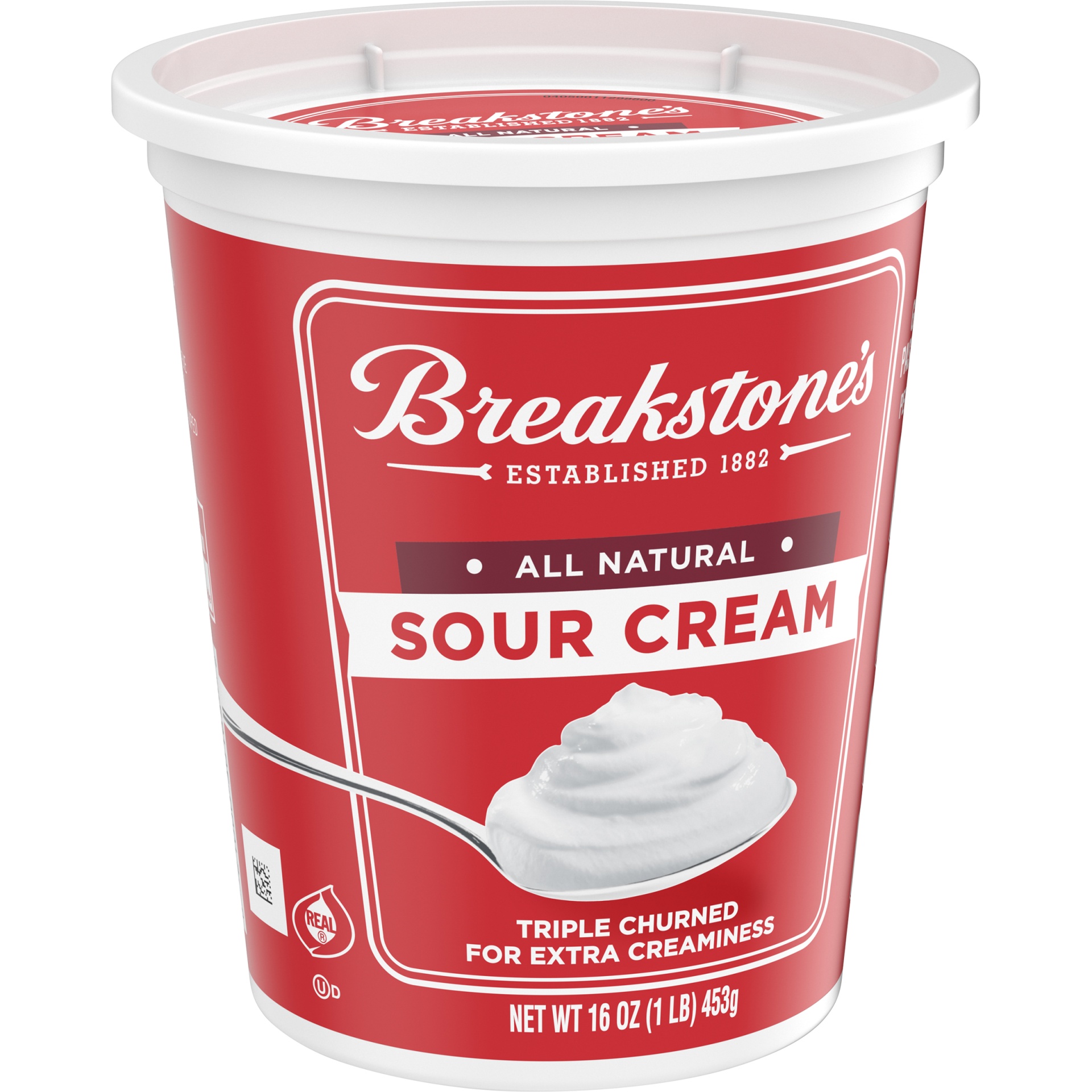 slide 4 of 8, Breakstone's All Natural Sour Cream Tub, 16 oz