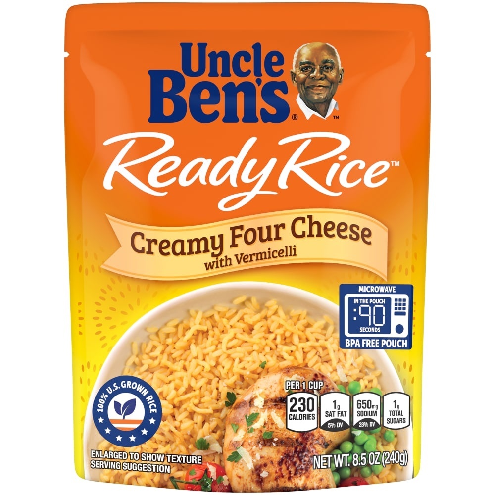 slide 1 of 2, Ben's Original Uncle Ben's Ready Creamy Four Cheese Rice, 8.5 oz