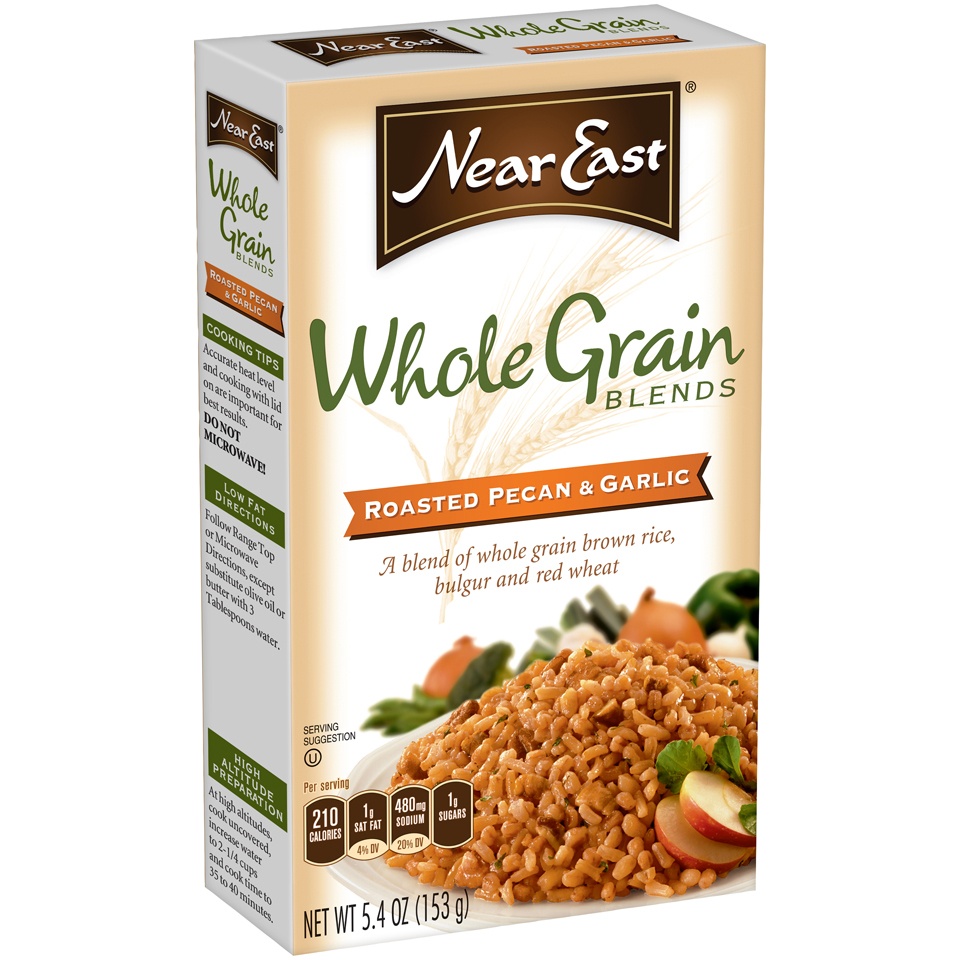 slide 2 of 5, Near East Whole Grain Blends Roasted Pecan & Garlic Rice, 5.4 oz