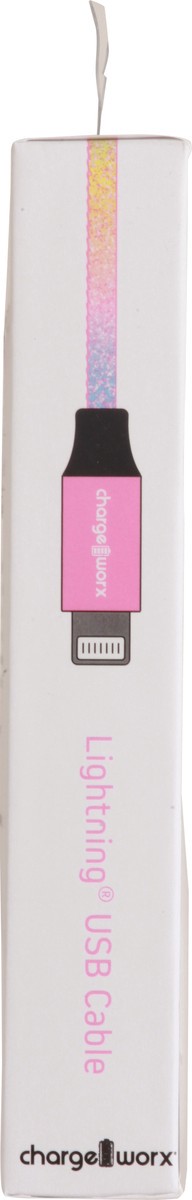 slide 8 of 9, Chargeworx Multi-Color Lightning Connector USB Cable, 6 ft