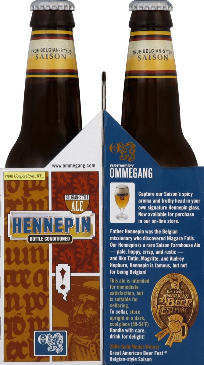 slide 2 of 4, Ommegang Hennepin Farmhouse Saison Bottles, 4 ct; 12 oz